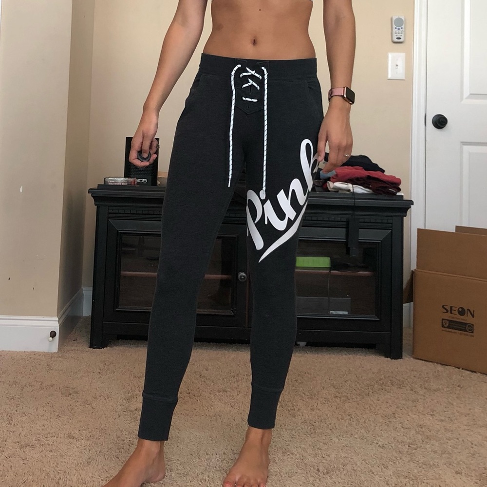 Victoria's Secret PINK dark grey joggers sz XS